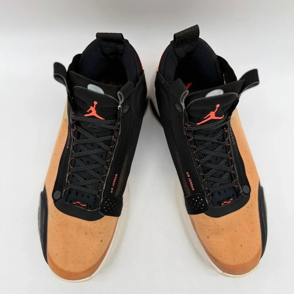 Air Jordan 34 Mens 11.5 Amber Rise Black Sail AR3240-800 Basketball Shoes
